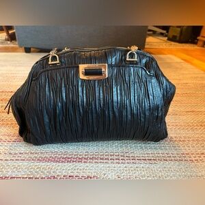 COACH NEW YORK “Madison Domed Satchel” in gathered leather